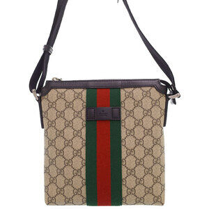 Gucci Sherry Line GG Supreme Flat Messenger Bag Shoulder